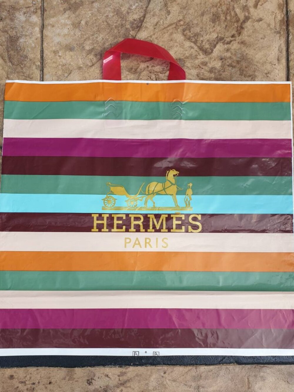 Fashion Plastic Shopping Bag Logo Luxury Boutique Gift Packaging 19 x 18 Inches